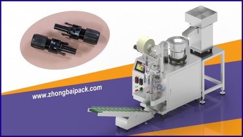 Plastic Connector Counting Packing Machine + Refill Hopper + Intelligent Printer