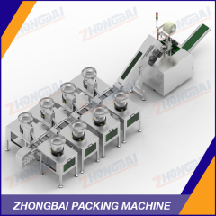 Screw Packing Machine with Eight Bowls Chain Bucket Conveyor