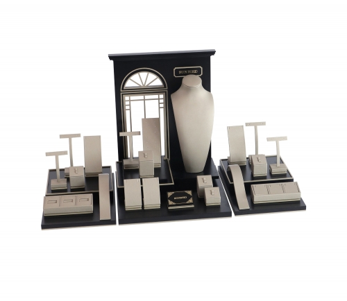 PC18002A European Latest Trend Jewellery Display Set With Matte Lacquer Craft For Jewellery Trade Shows