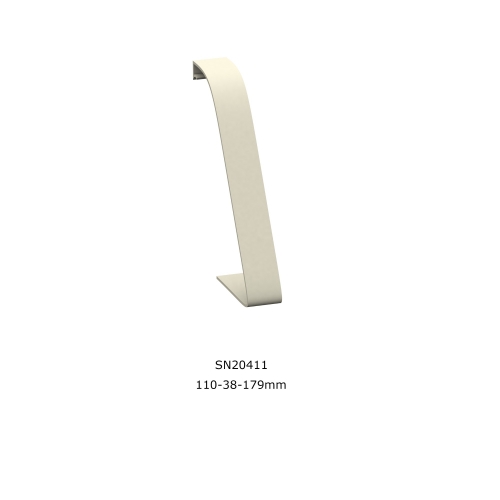 SN20411 Economy White Leather Vertical Bracelet Stand, Bracelet Stand White, White Bracelet Holder