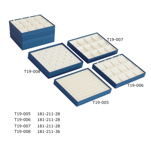 T19-005-008 Custom Wholesale Wooden Jewelry Tray Presentation Tray Tray Inserts