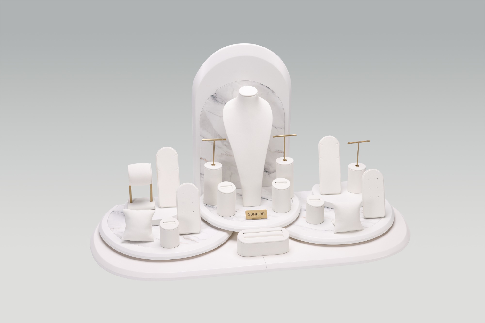 PC26004 2026 New Design Marble Pattern Leather Display Jewelry