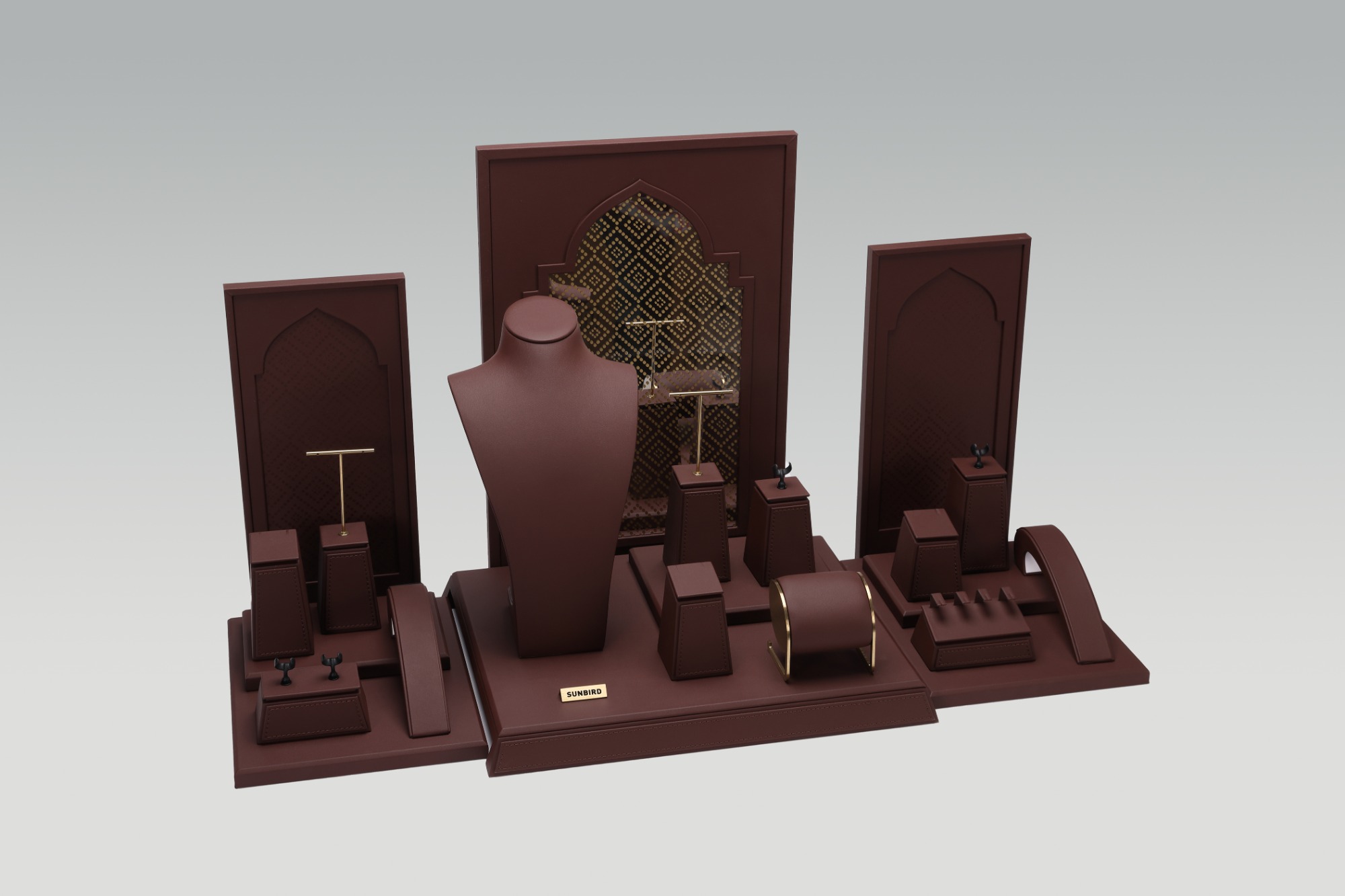 PC26002 2026 New Chinese Manufacturer Custom Design Leather Jewelry Display Sets