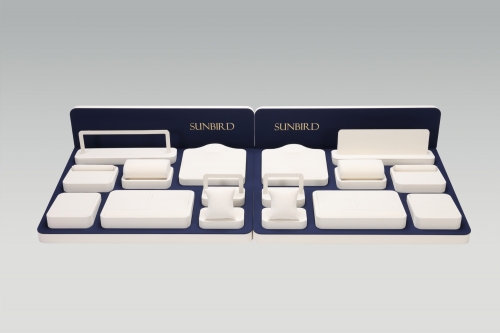 PG26004 2026 Microfiber Jewelry Display Factory Direct Supply USA Market Modular Jewelry Display High-End Jewelry Counter Display Stand