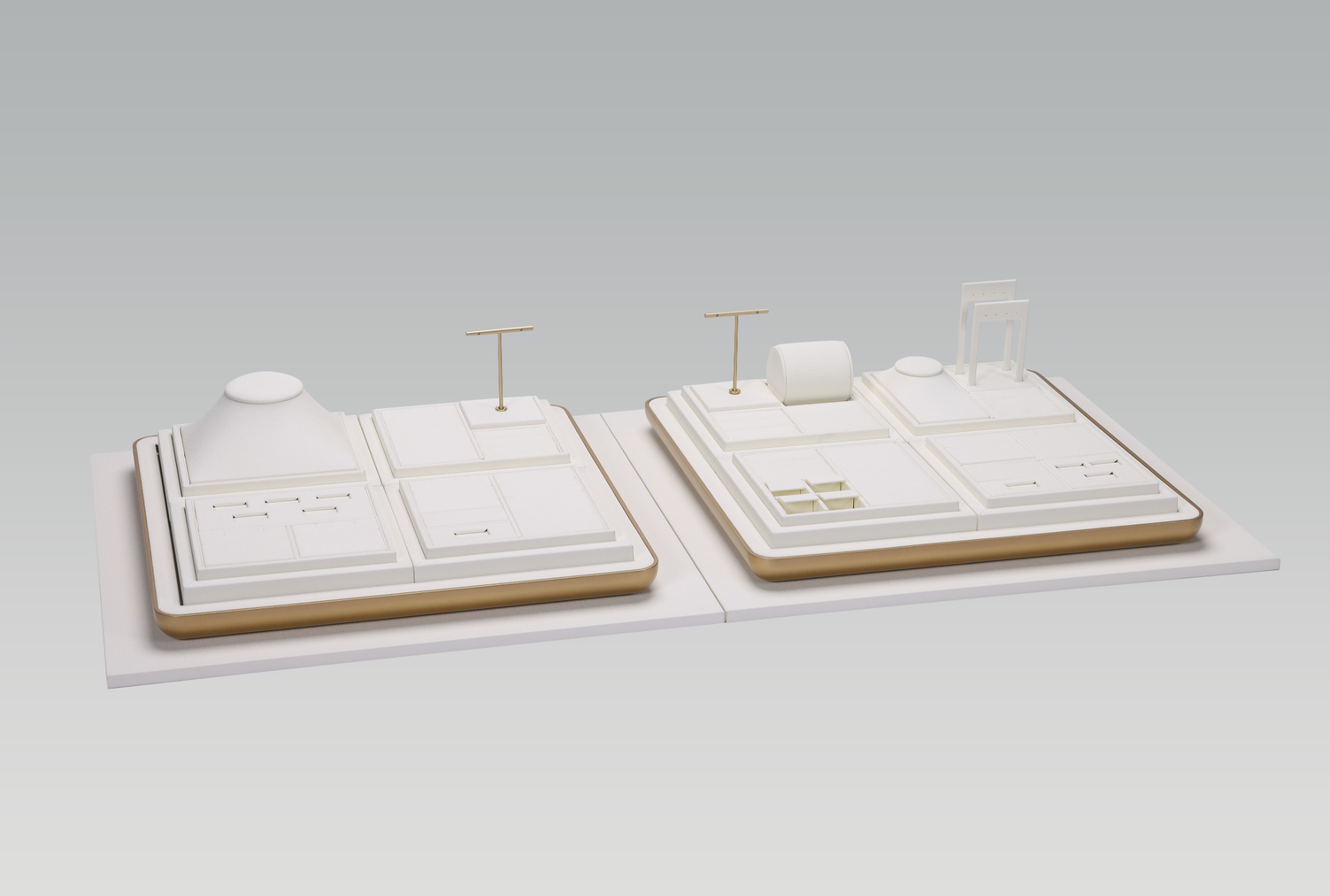 PG26012 2026 Modular Microfiber With Matt Lacquer Paint Jewelry Display