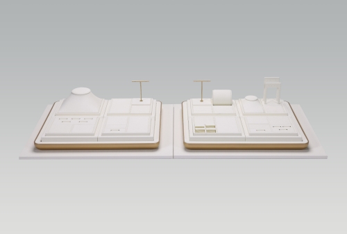 PG26012 2026 Modular Microfiber With Matt Lacquer Paint Jewelry Display