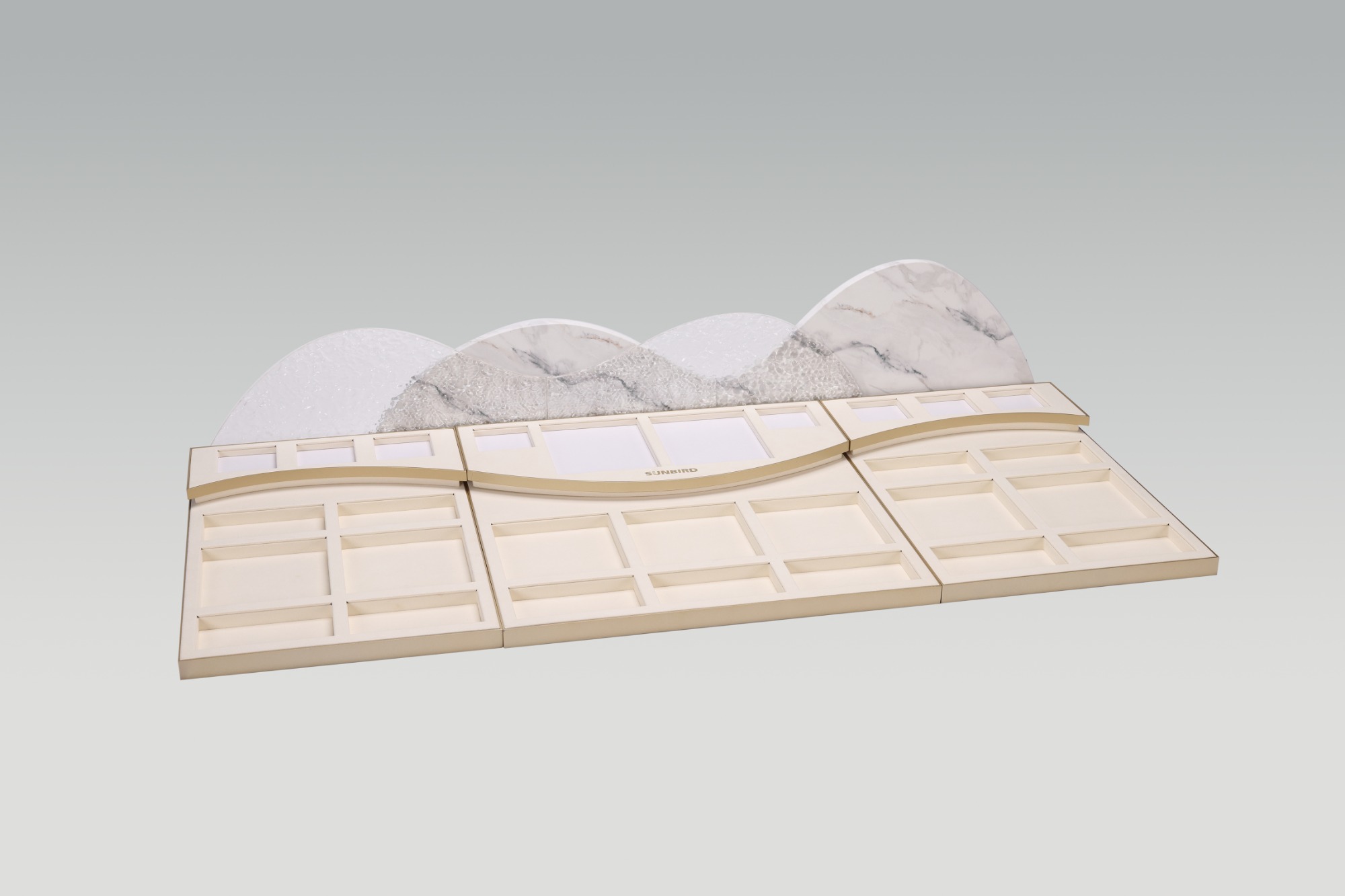 PG26001 2026 Jewelry Display Factory Direct Supply Modular Jewelry Counter Display Set