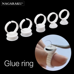 NAGARAKU 100pcs set High Quality Plastic Eyelash Extension Glue Rings,Eyelash Extension Glue Holder Holder glue container