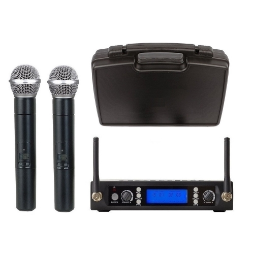Bolymic BL3200 UHF Professional 200 Channel Wreless Cordless Vocal Microphone System with Plastic Carrying Case