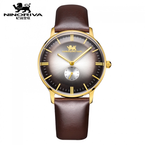 Men Watch Quartz Watch with Leather Strap Belt