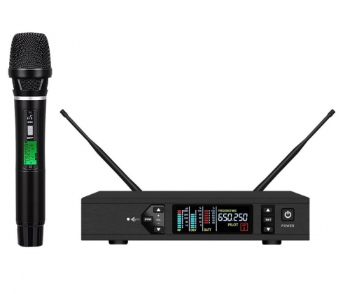 Bolymic BL6100 UHF Professional True Diversity Wireless Microphone System Vocal Stage Performance Cordless Mic Set Long Range Outdoor