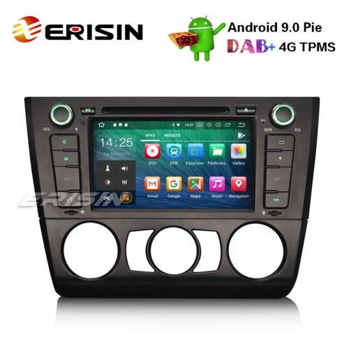 Erisin ES4840B 7" Android 9.0 DAB+ Autoradio GPS DVD SWC DTV for BMW 1er E81 E88 E82 DTV Wifi TPMS SWC