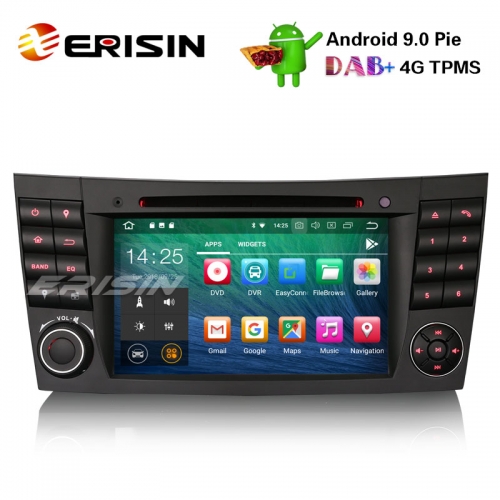 Erisin ES4880E 7" Android 9.0 Pie Car Reproductor de DVD GPS VPN Wifi 4G para Benz