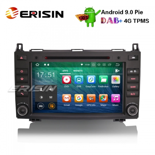 Erisin ES4821B 8" Android 9.0 Autoradio GPS DAB+ DVD Player for Mercedes Benz A/B Class Sprinter Viano Vito