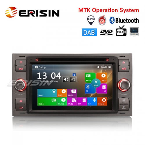 Erisin ES7166F 7" Car Stereo GPS DAB+DVR CD BT DTV-IN Ford C/S-Max Mondeo Kuga Focus Fiesta Fusion