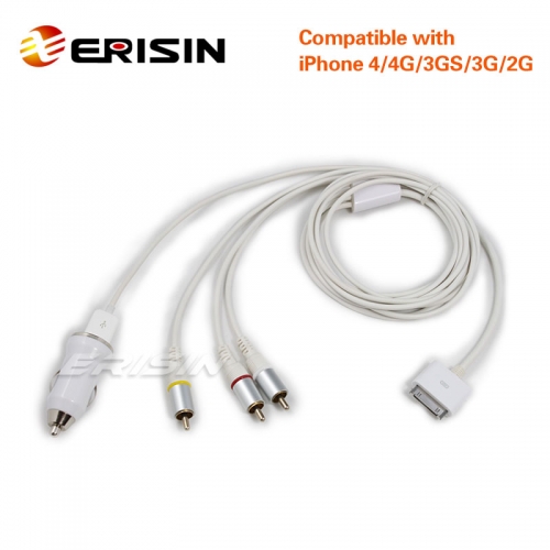 Erisin ES128 iPod RCA AV USB Charger Cable for iPhone iPod iPad