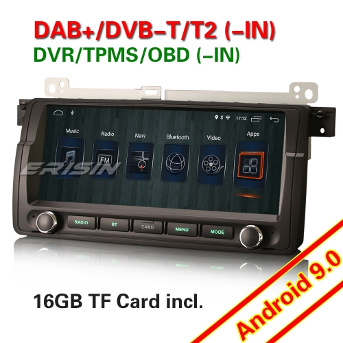 Erisin ES2906B 8.8" HD Android 9.0 Car Stereo GPS Sat Nav DAB+ DSP for BMW 3er E46 318 M3 Rover75 MG ZT