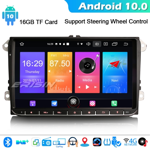 Erisin ES2728V 9" DAB+Android 10.0 Car Stereo GPS Radio SatNav OPS For VW Passat Golf 5 6 Touran Polo Seat