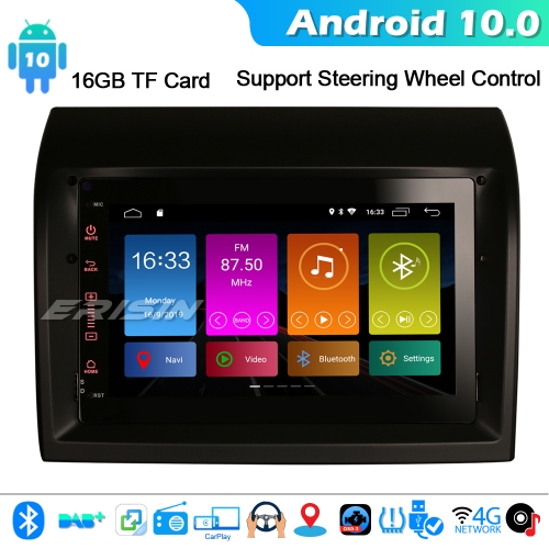Erisin ES3074F Android 10.0 Car Stereo GPS DAB+ for FIAT DUCATO CITROEN JUMPER PEUGEOT BOXER CarPlay DSP