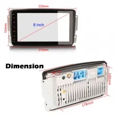 Erisin ES3089C 8" DAB+ Android 10.0 Mercedes C/CLK/G Class W209 Vito Viano Car Stereo GPS SATNAV DSP CarPlay
