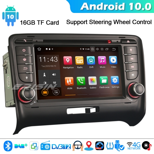 Erisin ES5179A CarPlay Android 10 Autorradios GPS Radio for Audi TT MK2 DAB+ 4G DVD OBD