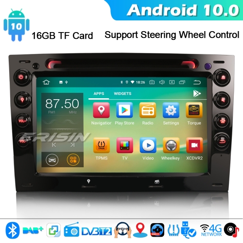Erisin ES5113M Android 10.0 Autoradio Renault Megane 4G GPS Estéreo Bluetooth WiFi DAB+ RDS TDT