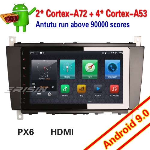 Erisin ES6283C 6-Core Android 9.0 GPS Autoradio Mercedes Benz C/CLC/CLK Class W203 W209 DAB+TDT