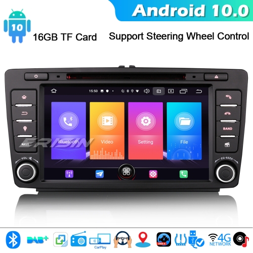 Erisin ES2726S 3-UI Android 10.0 Car Stereo Head Unit for Skoda Superb Octavia Yeti Rapi CarPlay DVD