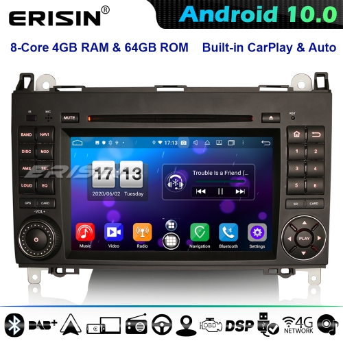 Erisin ES8702B DSP 8-Core Android 10.0 Autorradios GPS para Mercedes Benz A/B Class W169 W245 Sprinter Viano Vito Crafter CarPlay