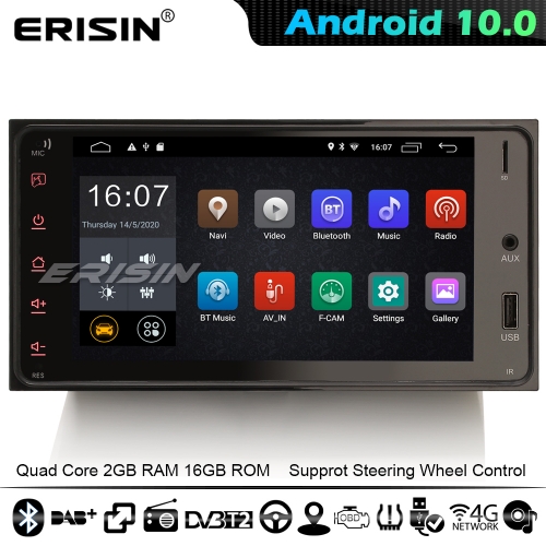 Erisin ES2643C DSP Android 10.0 Autorradios for TOYOTA COROLLA RAV4 Land Cruiser Prado CarPlay 4G WiFi Bluetooth TDT