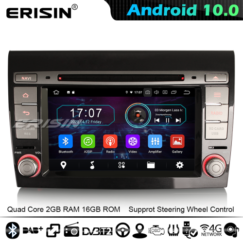 Erisin ES5971F Android 10.0 Car Stereo Sat Nav GPS for FIAT BRAVO Bluetooth DAB+ CarPlay WiFi 4G CanBus