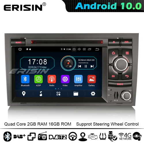 Erisin ES5974A DAB+ Android 10.0 Autoradio GPS Radio Audi A4 S4 RS4 RNS-E Seat Exeo CarPlay WiFi 4G Bluetooth