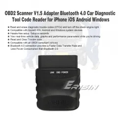 Erisin ES357 OBD2 Scanner V 1.5 BT4.0 Car Diagnostic Tool Code Reader for iOS Android Windows