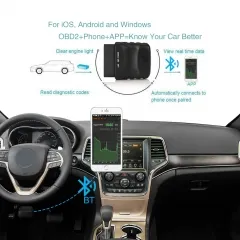 Erisin ES357 OBD2 Scanner V 1.5 BT4.0 Car Diagnostic Tool Code Reader for iOS Android Windows