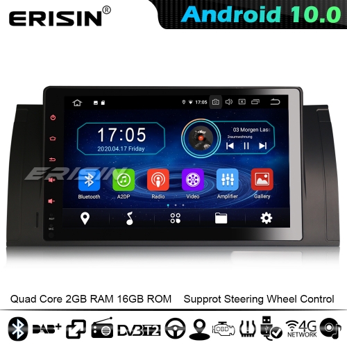 Erisin ES5993B 9" DAB+ Android 10.0 Autorradio NAVI GPS WIFI TDT para BMW 5 Series E39 E53 X5 M5 4G WiFi Bluetooth