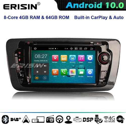 Erisin ES8122S 8-Core Android 10.0 GPS Autorradio For SEAT IBIZA DAB+ CarPlay DSP Bluetooth DVD 4G WiFi