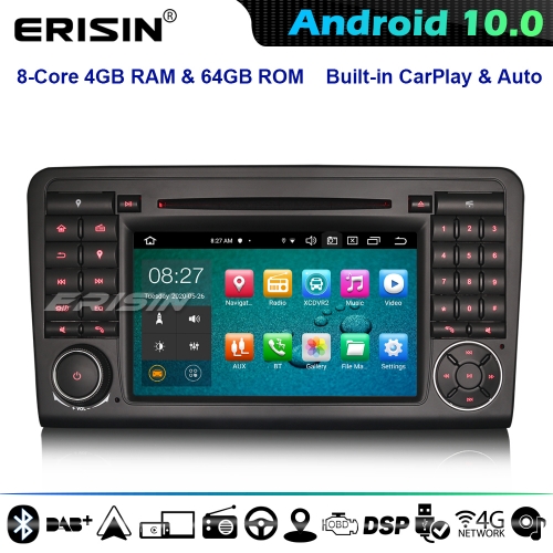 Erisin ES8183L 8-Core CarPlay Android 10.0 Autorradios DAB+ TDT Mercedes Benz ML/GL Class W164 X164 DSP DVD 4G WiFi CarPlay
