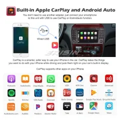 Erisin ES8182S 8-Core DSP CarPlay Android 10.0 Car Stereo GPS DVD Mercedes Benz S/CL Class W220 W215 4G WiFi  DAB+ Bluetooth