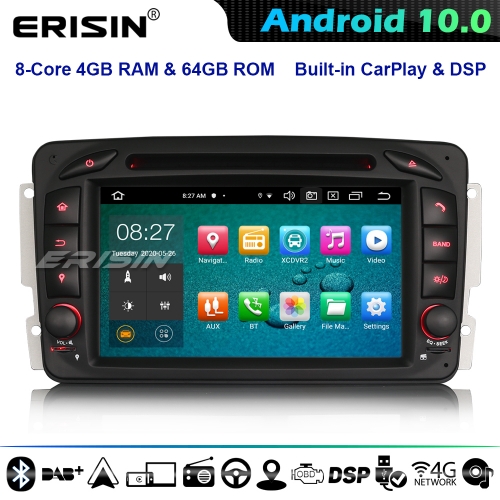 Erisin ES8163C 8-Core Android 10.0 Car Stereo GPS Sat Nav DSP Mercedes Benz C/CLK/G Class W203 Vito Viano CarPlay DSP 4G WiFi BT