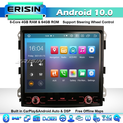 Erisin ES8142C 8-Core 8.4" CarPlay IPS DSP 4G WiFi DAB+ Android 10.0 Car Stereo GPS Sat Nav for PORSCHE CAYENNE Bluetooth 64GB