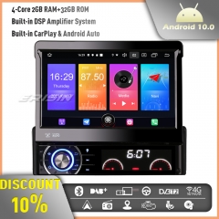 Erisin ES8588U 8-Core 4GB+64GB Android 12 Single Din Universal Detachable  GPS Stereo Head Unit 7 DVD Player Touch Screen CarPlay BT 5.0 WiFi OBD2 RDS
