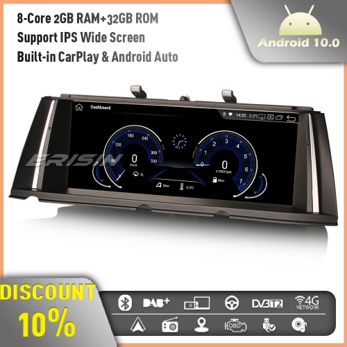 Erisin ES2871B 8-Core 10.25” CarPlay Android 10.0 Car Stereo GPS Sat Nav Radio DAB+ BMW 7 Series F01 F02 CIC NBT System 4G WiFi BT IPS