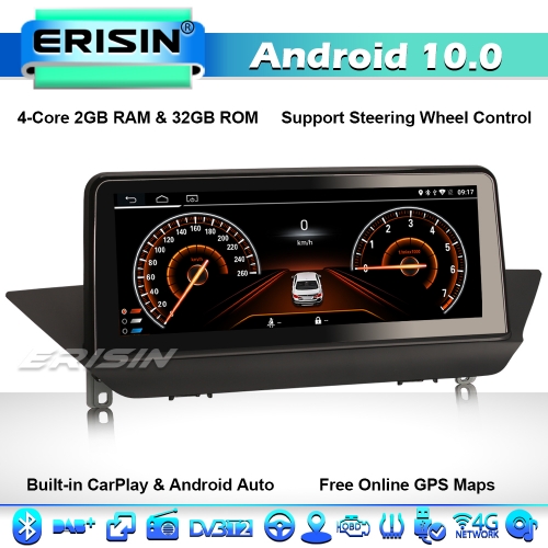 Erisin ES2684B 32GB 10.25" Android 10.0 Autoradio GPS BMW X1 E84 CIC Wireless CarPlay IPS 4G WiFi Can-bus TPMS Bluetooth Mirror Link