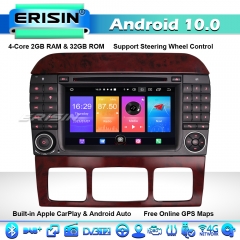 Erisin ES2782S CarPlay Android 10 Autoradio GPS Navi per Mercedes Benz S/CL Klasse W220 W215 DAB+ WiFi 4G DSP 2GB RAM+32GB ROM
