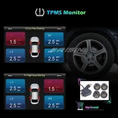Erisin ES7941U 7" HD Double Din Android 9.0 Car Stereo GPS Satnav WiFi TPMS DAB+ Radio DVR DTV-IN OBD2 4G