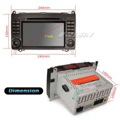 Erisin ES7200B Car DVD Stereo GPS Radio Sat Nav Head Unit for Mercedes-Benz A/B Class Sprinter Vito Viano VW Crafter Bluetooth 3G Can-bus