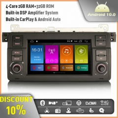 Erisin ES3146B Android 10.0 GPS Autoradio BMW 3 Series E46 M3 320 Rover 75 MG ZT Support DAB+ CarPlay DSP WiFi 4G Bluetooth RDS