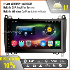 Erisin ES8692B Android 11 8-Core Car Stereo GPS SatNav Radio for Mercedes-Benz A/B Klasse VW Crafter Sprinter Viano Vito DAB+ Wireless CarPlay Andriod