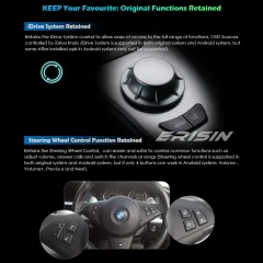 Erisin ES3660B 8.8" Android 11 Car Stereo GPS Sat Nav for BMW 3er E90 E91 E92 E93 5er E60 E61 6er E63 E64 DAB+ CarPlay WiFi Bluetooth 64GB DAB+ TPMS