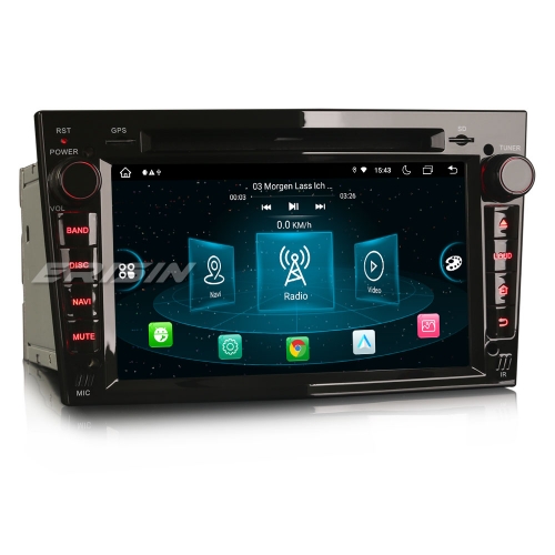 8-Core Android 12 Autoradio pour Opel Vauxhall Astra H Corsa C/D Antara  Zafira Meriva Support GPS Sat Nav Carplay Android Auto DSP Bluetooth WiFi  Dab